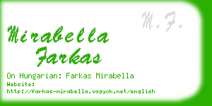 mirabella farkas business card
